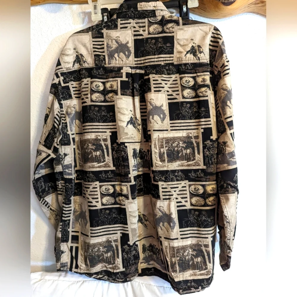Men's Bit & Bridle Outfitters Long Sleeve Button Up Shirt Size Large